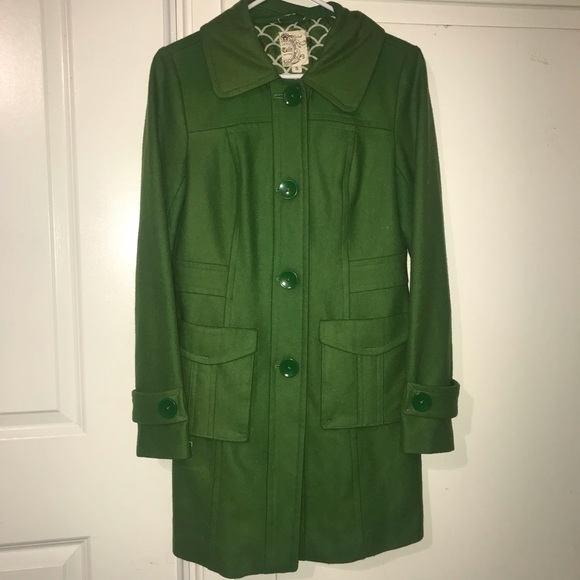 Anthropologie Jackets & Blazers - Green Tulle Anthropologie Long Coat